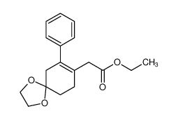 1,4-Dioxaspiro[4.5]dec-7-ene-8-acetic acid, 7-phenyl-, ethyl ester_99045-99-5