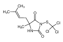 5-methyl-5-(3-methyl-but-2-enyl)-3-trichloromethanesulfenyl-imidazolidine-2,4-dione_99074-60-9