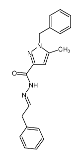 1-benzyl-5-methyl-1H-pyrazole-3-carboxylic acid phenethylidenehydrazide_99080-78-1