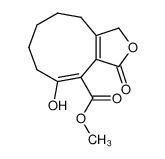 3,6,7,8,9,10-Hexahydro-5-hydroxy-3-oxo-1H-cyclonona(c)furan-4-carbonsaeure-methylester_99082-01-6
