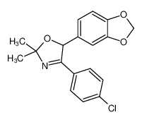 5-(benzo[d][1,3]dioxol-5-yl)-4-(4-chlorophenyl)-2,2-dimethyl-2,5-dihydrooxazole_99088-99-0