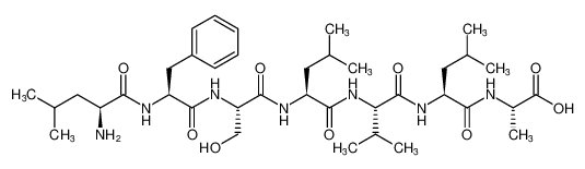 L-Alanine,N-[N-[N-[N-[N-(N-L-leucyl-L-phenylalanyl)-L-seryl]-L-leucyl]-L-valyl]-L-leucyl]-_99092-39-4