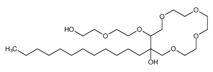 12-dodecyl-13-(2-(2-hydroxyethoxy)ethoxy)-1,4,7,10-tetraoxacyclotetradecan-12-ol_99093-52-4