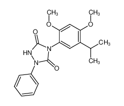 4-(5-isopropyl-2,4-dimethoxy-phenyl)-1-phenyl-[1,2,4]triazolidine-3,5-dione_99099-70-4