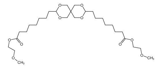 3,9-Bis-(7-(2-methoxy-ethoxycarbonyl)-heptyl)-2,4,8,10-tetraoxa-spiro(5,5)undecan_991-38-8