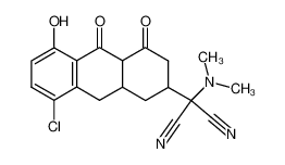 2-(8-Chloro-5-hydroxy-4,10-dioxo-1,2,3,4,4a,9,9a,10-octahydro-anthracen-2-yl)-2-dimethylamino-malononitrile_99100-75-1