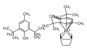 (2-6-η-2,6-di-t-butyl-4-methyl-1-oxocyclohexadienyl)-cyclooctadienyl-rhodium*2,6-di-t-butyl-4-methylphenol_99106-44-2
