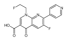 1,8-Naphthyridine-3-carboxylic acid, 6-fluoro-1-(2-fluoroethyl)-1,4-dihydro-4-oxo-7-(4-pyridinyl)-_99108-92-6