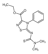 N'-(3-(Ethoxycarbonyl)-4-phenyl-1,2,4-thiadiazol-5(4H)-yliden)-N,N-dimethylthioharnstoff_99120-86-2