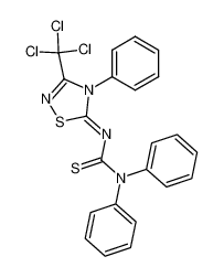 N,N-Diphenyl-N'-(4-phenyl-3-(trichlormethyl)-1,2,4-thiadiazol-5(4H)-yliden)thioharnstoff_99120-95-3