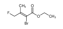 (E)-2-Bromo-4-fluoro-3-methyl-but-2-enoic acid ethyl ester_99160-58-4