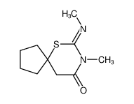 8-methyl-7-methylimino-6-thia-8-aza-spiro[4.5]decan-9-one_99167-32-5
