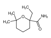 2-ethyl-6,6-dimethyl-tetrahydro-pyran-2-carboxylic acid amide_99176-46-2