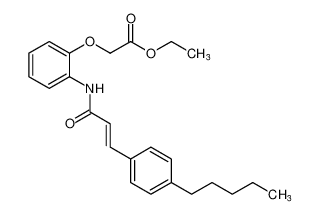 ethyl (E)-2-(2-(3-(4-pentylphenyl)acrylamido)phenoxy)acetate_99197-13-4
