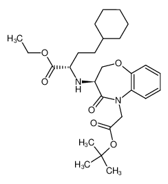 tert-butyl 3(S)-[1(S)-ethoxycarbonyl-3-cyclohexylpropyl]amino-4-oxo-2,3,4,5-tetrahydro-1,5-benzoxazepine-5-acetate_99198-11-5