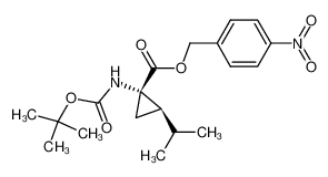 (1S,2R)-1-tert-Butoxycarbonylamino-2-isopropyl-cyclopropanecarboxylic acid 4-nitro-benzyl ester_99200-86-9