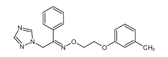 (E)-1-phenyl-2-(1H-1,2,4-triazol-1-yl)ethan-1-one O-(2-(m-tolyloxy)ethyl) oxime_99204-72-5