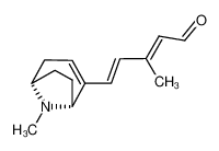 (2E,4E)-3-Methyl-5-((1R,5S)-8-methyl-8-aza-bicyclo[3.2.1]oct-2-en-2-yl)-penta-2,4-dienal_99213-87-3