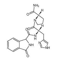 3-Oxo-2,3-dihydro-1H-isoindole-1-carboxylic acid [(S)-2-((S)-2-carbamoyl-pyrrolidin-1-yl)-1-(1H-imidazol-4-ylmethyl)-2-oxo-ethyl]-amide_99228-90-7