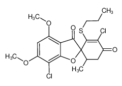 7,3'-Dichlor-4,6-dimethoxy-2'-propylmercapto-6'-methyl-grisen-(2')-dion-(3,4')_99249-66-8
