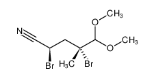 Pentanenitrile, 2,4-dibromo-5,5-dimethoxy-4-methyl-, (R*,R*)-_99268-31-2