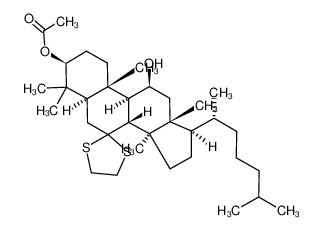 3β-acetoxy-11β-hydroxy-7,7-ethylenedithio-5α-lanostane_99301-87-8