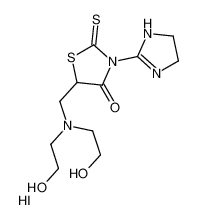 5-[[bis(2-hydroxyethyl)amino]methyl]-3-(4,5-dihydro-1H-imidazol-2-yl)-2-sulfanylidene-1,3-thiazolidin-4-one,hydroiodide_99304-24-2