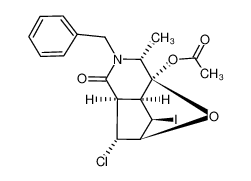 Acetic acid (1S,3R,4R,7R,8S,9R,10R)-5-benzyl-10-chloro-9-iodo-4-methyl-6-oxo-2-oxa-5-aza-tricyclo[5.2.1.03,8]dec-3-yl ester_99333-32-1