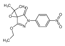 7-Ethoxy-2,2-dimethyl-5-(4-nitro-phenyl)-1-oxa-5,6-diaza-spiro[2.4]hept-6-en-4-one_99367-78-9