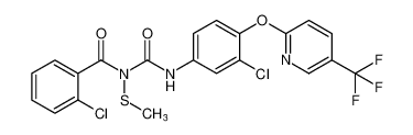 2-chloro-N-((3-chloro-4-((5-(trifluoromethyl)pyridin-2-yl)oxy)phenyl)carbamoyl)-N-(methylthio)benzamide_99368-58-8