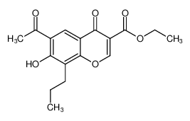 ethyl 6-acetyl-7-hydroxy-4-oxo-8-propyl-4H-chromene-3-carboxylate_99370-07-7