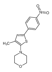 4-[3-Methyl-5-(4-nitro-phenyl)-thiophen-2-yl]-morpholine_99378-57-1