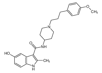 5-hydroxy-N-(1-(3-(4-methoxyphenyl)propyl)piperidin-4-yl)-2-methyl-1H-indole-3-carboxamide_99386-21-7
