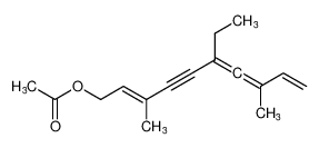 2,6,7,9-Decatetraen-4-yn-1-ol, 6-ethyl-3,8-dimethyl-, acetate, (E)-_99413-19-1