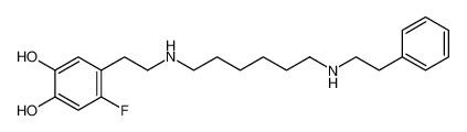 4-fluoro-5-(2-((6-(phenethylamino)hexyl)amino)ethyl)benzene-1,2-diol_99426-73-0