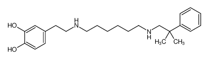 4-(2-((6-((2-methyl-2-phenylpropyl)amino)hexyl)amino)ethyl)benzene-1,2-diol_99426-88-7