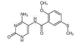 4-amino-5-(2-methoxy-5-methylmercapto-benzoylamino)-1H-pyrimidin-2-one_99446-19-2