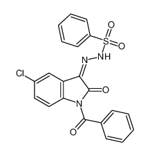 N-[(E)-(1-benzoyl-5-chloro-2-oxoindol-3-ylidene)amino]benzenesulfonamide_99448-94-9
