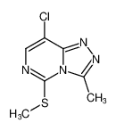 1,2,4-Triazolo[4,3-c]pyrimidine, 8-chloro-3-methyl-5-(methylthio)-_99451-64-6