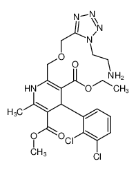 3-ethyl 5-methyl 2-(((1-(2-aminoethyl)-1H-tetrazol-5-yl)methoxy)methyl)-4-(2,3-dichlorophenyl)-6-methyl-1,4-dihydropyridine-3,5-dicarboxylate_99453-41-5