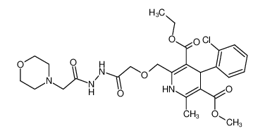 1-(2-{[4-(2-Chlorophenyl)-3-ethoxycarbonyl-5-methoxycarbonyl-6-methyl-1,4-dihydropyridin-2-yl]methoxy}acetyl)-2-[2-(4-morpholinyl)acetyl]hydrazine_99453-77-7