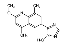 6-[1-methyl-1,2,4-triazol-5yl]-2-methoxy-4,8-dimethylquinoline_99454-98-5