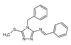 5-benzalimino-4-benzyl-3-methylthio-4H-1,2,4-triazole_99472-08-9
