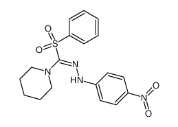 N-[1-Benzenesulfonyl-1-piperidin-1-yl-meth-(E)-ylidene]-N'-(4-nitro-phenyl)-hydrazine_99472-52-3