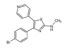 2-Thiazolamine, 4-(4-bromophenyl)-N-methyl-5-(4-pyridinyl)-_99478-81-6