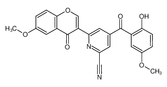 4-(2-Hydroxy-5-methoxy-benzoyl)-6-(6-methoxy-4-oxo-4H-chromen-3-yl)-pyridine-2-carbonitrile_99488-29-6