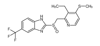 2-(((3-ethyl-4-(methylthio)pyridin-2-yl)methyl)sulfinyl)-5-(trifluoromethyl)-1H-benzo[d]imidazole_99499-37-3