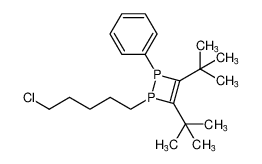 3,4-di-tert-butyl-1-(5-chloropentyl)-2-phenyl-1,2-dihydro-1,2-diphosphete_99511-61-2