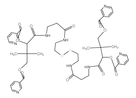 [(3R)-4-[[3-[2-[2-[3-[[(2S)-3,3-dimethyl-2,4-bis(pyridine-3-carbonyloxy)butanoyl]amino]propanoylamino]ethyldisulfanyl]ethylamino]-3-oxopropyl]amino]-2,2-dimethyl-4-oxo-3-(pyridine-3-carbonyloxy)butyl] pyridine-3-carboxylate_99518-29-3