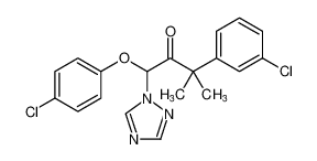 1-(4-chlorophenoxy)-3-(3-chlorophenyl)-3-methyl-1-(1H-1,2,4-triazol-1-yl)butan-2-one_99519-39-8